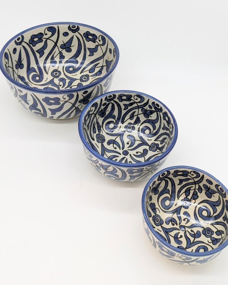 keramik skål -Flower Blå keramik skål -Flower Blå