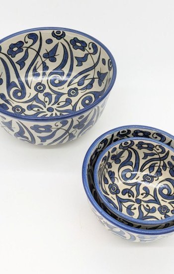 keramik skål -Flower Blå keramik skål -Flower Blå