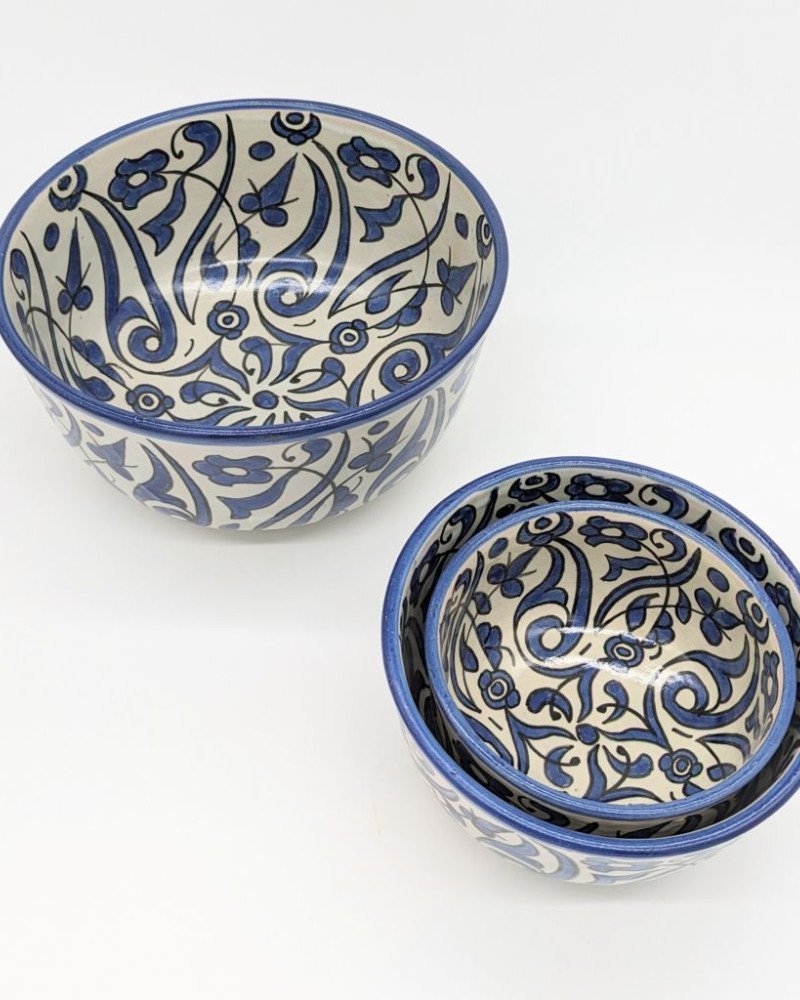 keramik skål -Flower Blå keramik skål -Flower Blå