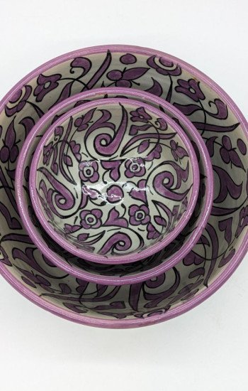 keramik skål -Flower Lila keramik skål -Flower Lila