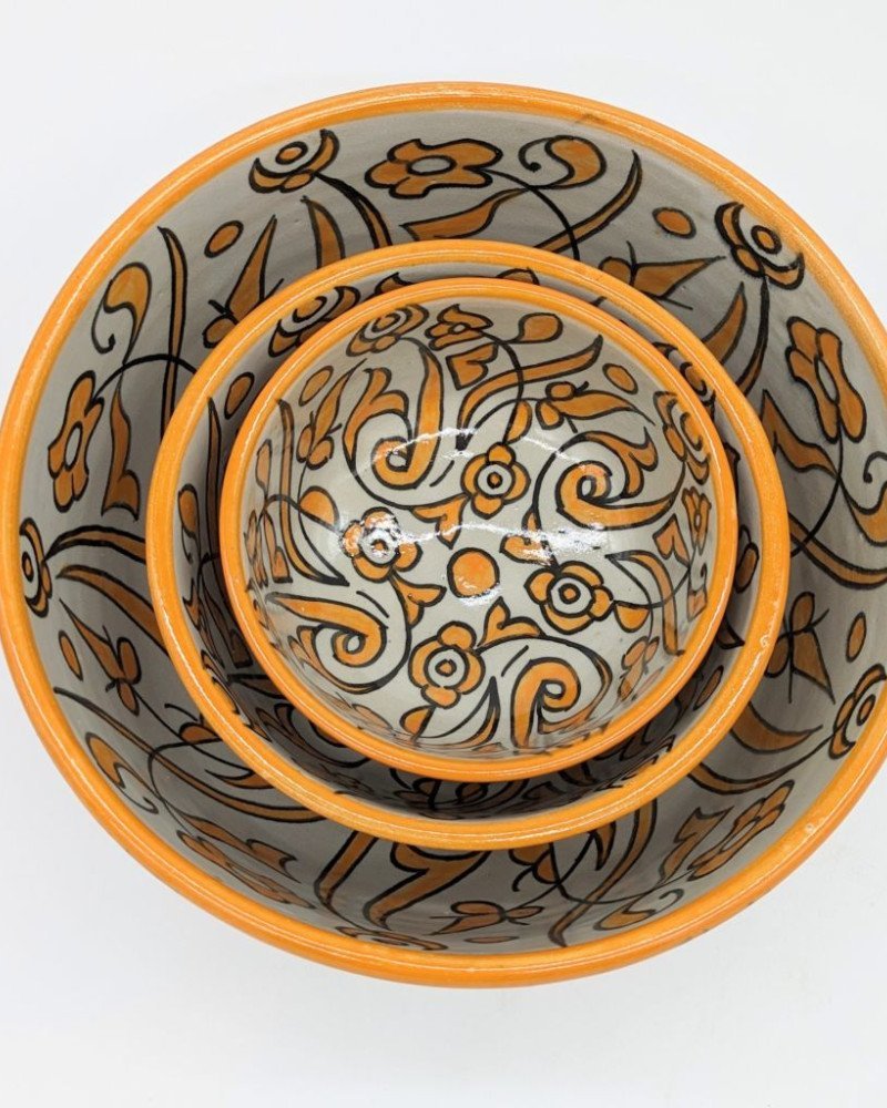 keramik skål -Flower Gul keramik skål -Flower Gul