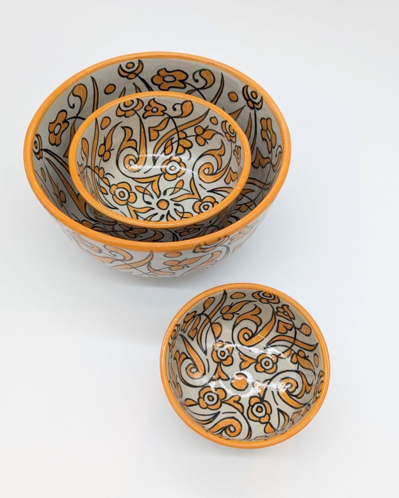 keramik skål -Flower Gul keramik skål -Flower Gul