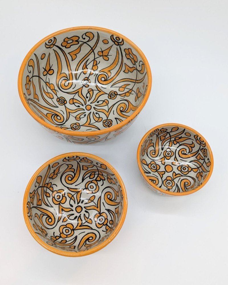 keramik skål -Flower Gul keramik skål -Flower Gul