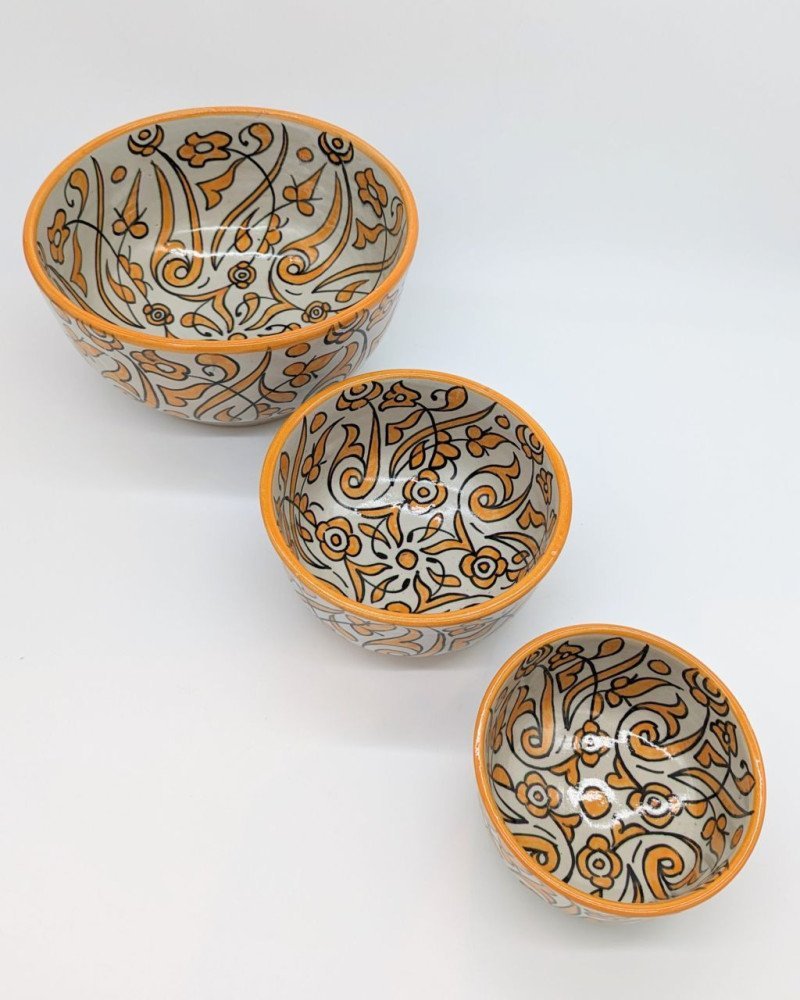 keramik skål -Flower Gul keramik skål -Flower Gul