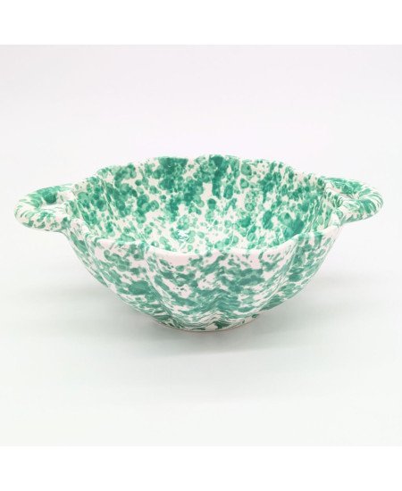 Bowl with handle -turquoise