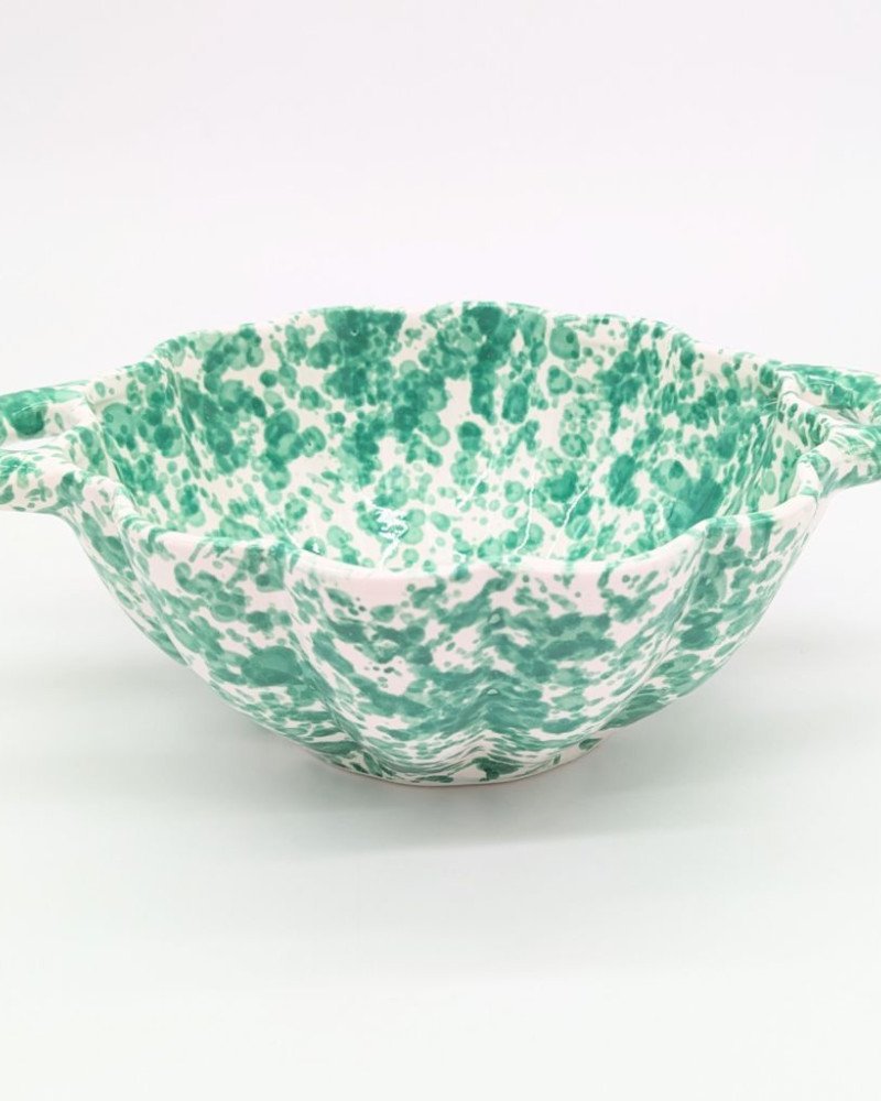 Skål med handtag -Turkos Skål med handtag -Turkos