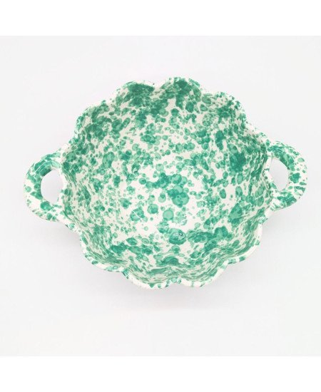 Bowl with handle -turquoise Bowl with handle -turquoise