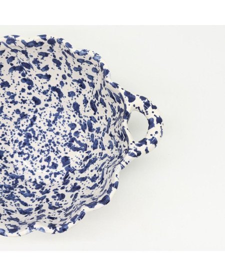 Bowl with handle -blue Bowl with handle -blue