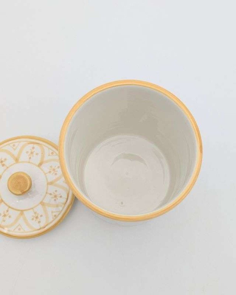 Stor Gultvit Keramikburk Stor Gultvit Keramikburk