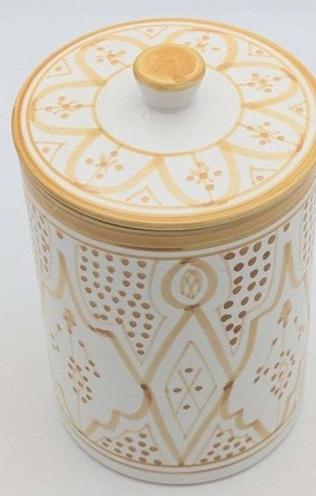 Stor Gultvit Keramikburk Stor Gultvit Keramikburk