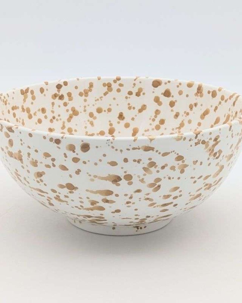 Nougat Prickig Keramik Skål 12,16,20cm Nougat Prickig Keramik Skål 12,16,20cm