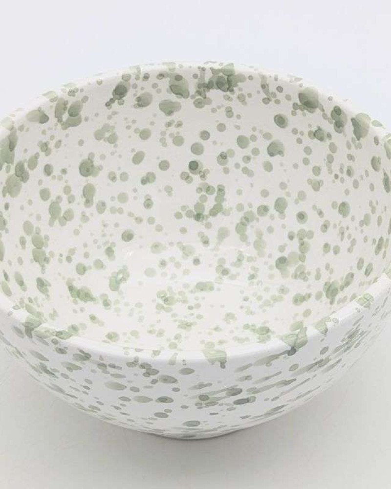 Pistachio- Prickig Keramisk Skål 12,16,20cm Pistachio- Prickig Keramisk Skål 12,16,20cm