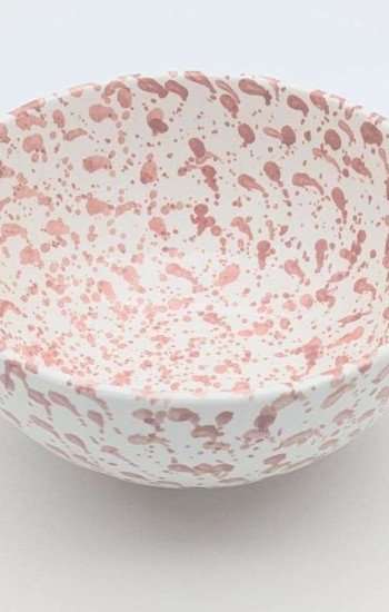Rosa Prickig Keramisk Skål 12,16,20cm Rosa Prickig Keramisk Skål 12,16,20cm