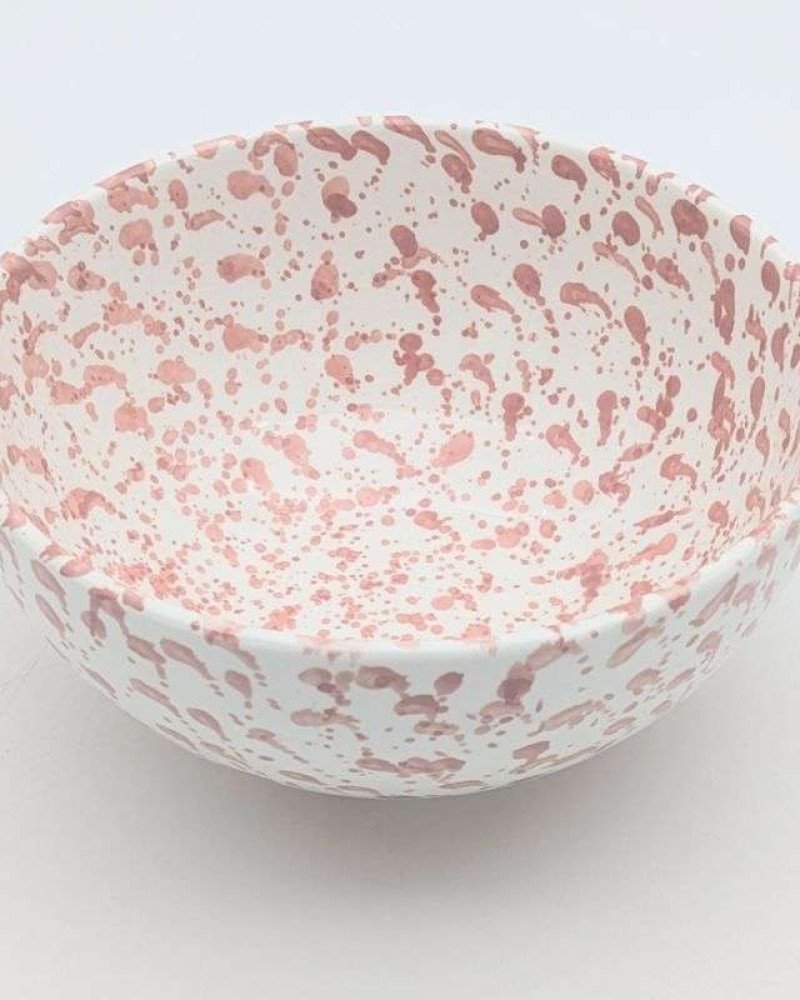 Rosa Prickig Keramisk Skål 12,16,20cm Rosa Prickig Keramisk Skål 12,16,20cm