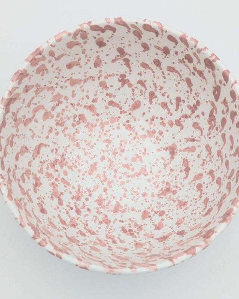 Rosa Prickig Keramisk Skål 12,16,20cm Rosa Prickig Keramisk Skål 12,16,20cm