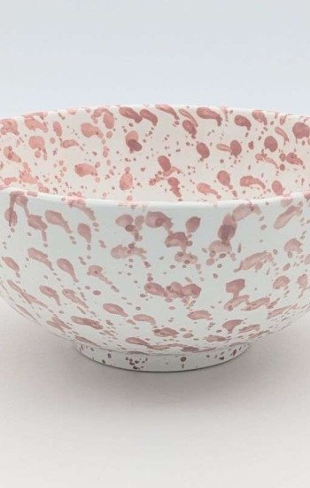 Rosa Prickig Keramisk Skål 12,16,20cm Rosa Prickig Keramisk Skål 12,16,20cm
