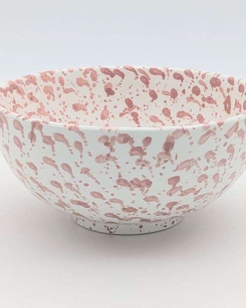 Rosa Prickig Keramisk Skål 12,16,20cm Rosa Prickig Keramisk Skål 12,16,20cm
