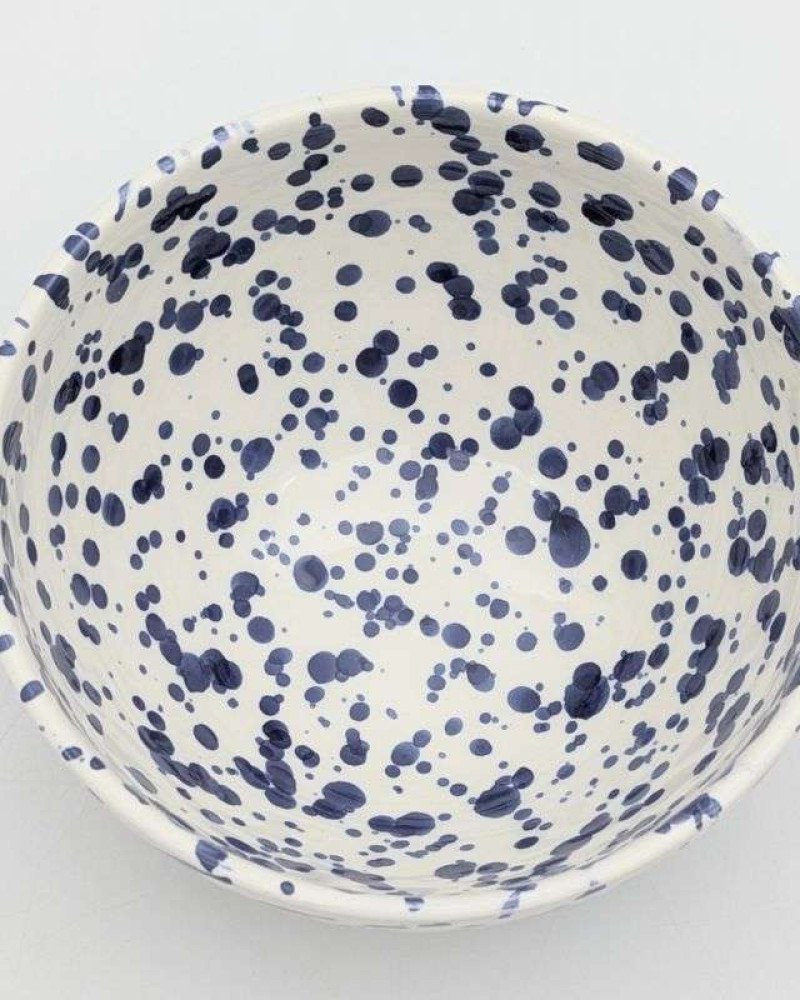 blå prickig keramisk skål 12,16,20cm blå prickig keramisk skål 12,16,20cm
