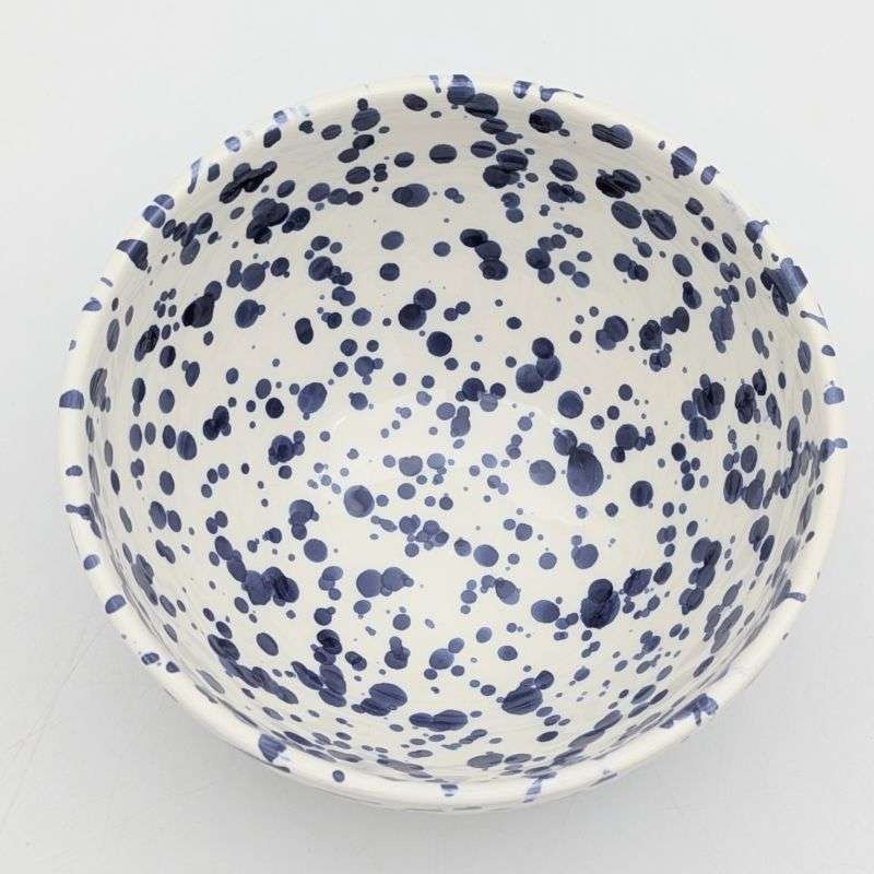 blå prickig keramisk skål 12,16,20cm blå prickig keramisk skål 12,16,20cm
