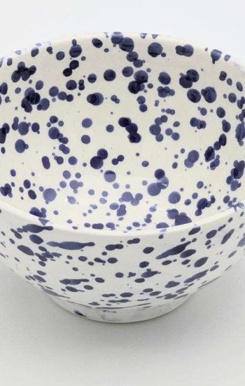 blå prickig keramisk skål 12,16,20cm blå prickig keramisk skål 12,16,20cm