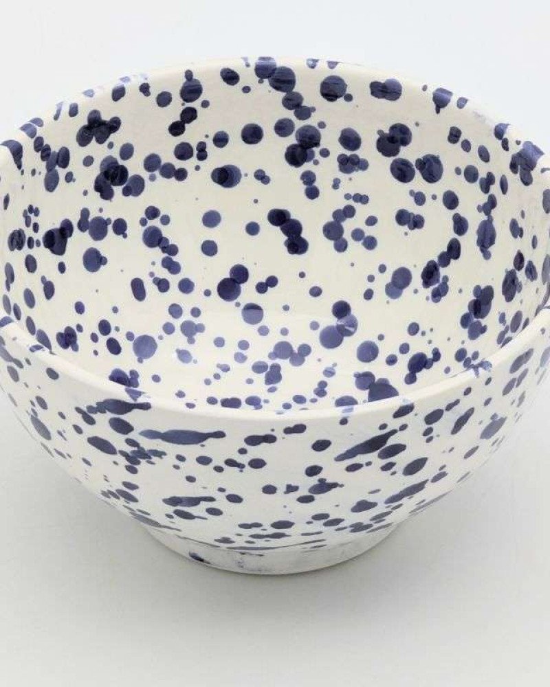 blå prickig keramisk skål 12,16,20cm blå prickig keramisk skål 12,16,20cm