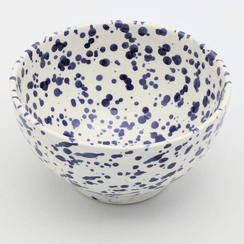 blå prickig keramisk skål 12,16,20cm blå prickig keramisk skål 12,16,20cm