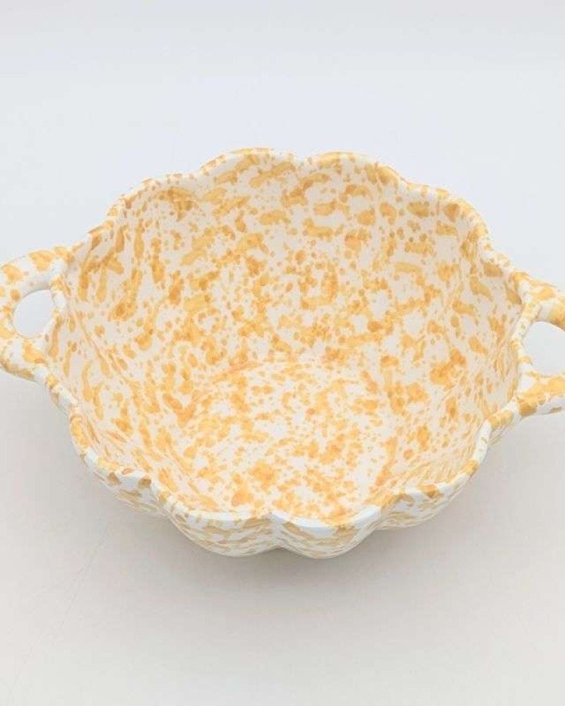 Skål med handtag -Gul Skål med handtag -Gul