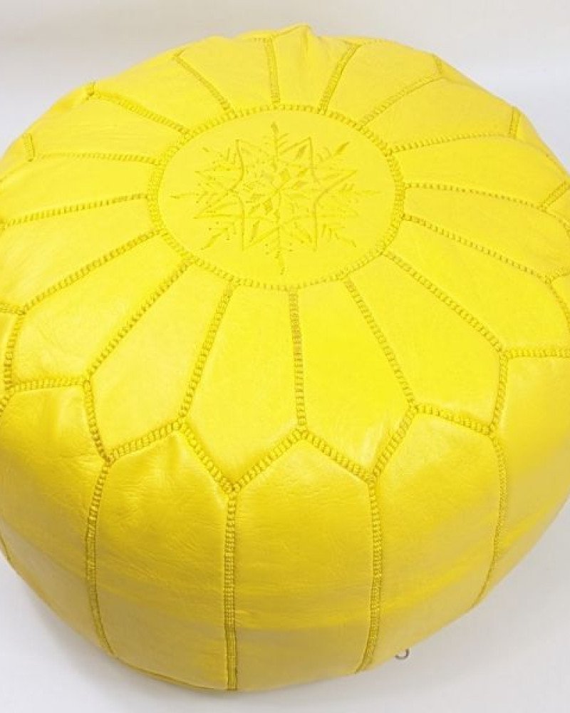 Sittpuff -Marockansk skinnpuff gul Sittpuff -Marockansk skinnpuff gul