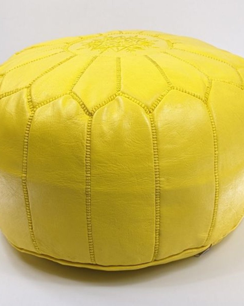 Sittpuff -Marockansk skinnpuff gul Sittpuff -Marockansk skinnpuff gul