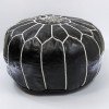 Sittpuff -Marockansk skinnpuff Svart-vitt