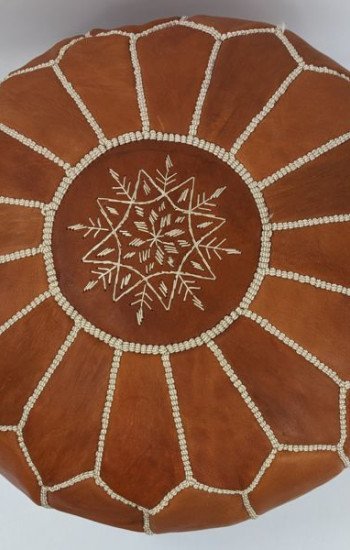 Sittpuff -Marockansk skinnpuff Cognac Sittpuff -Marockansk skinnpuff Cognac