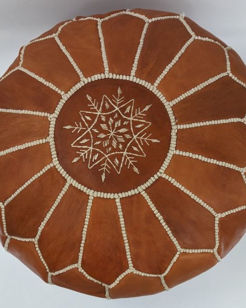 Sittpuff -Marockansk skinnpuff Cognac Sittpuff -Marockansk skinnpuff Cognac