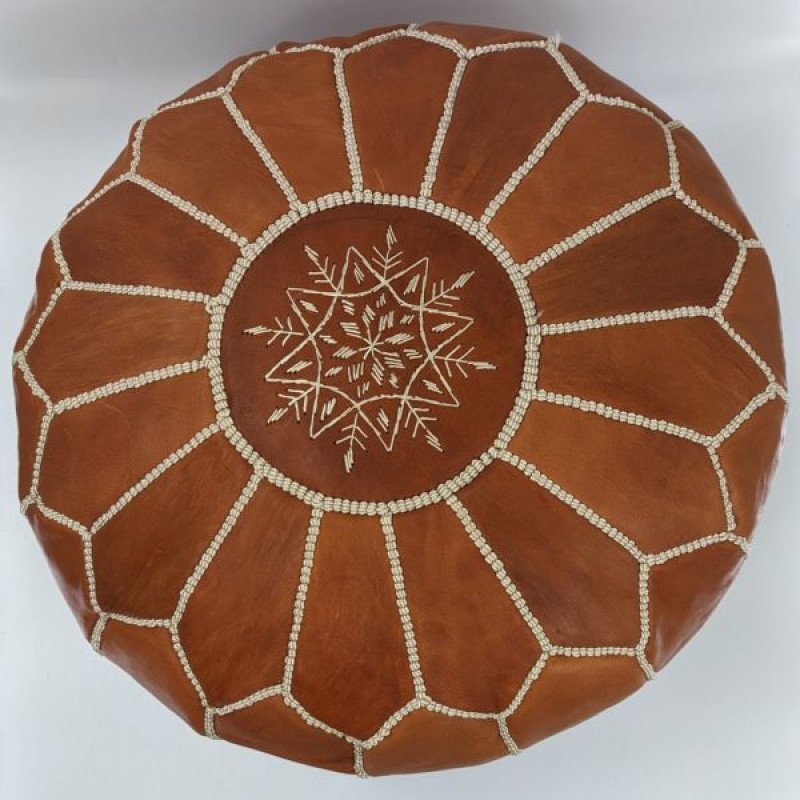 Sittpuff -Marockansk skinnpuff Cognac Sittpuff -Marockansk skinnpuff Cognac