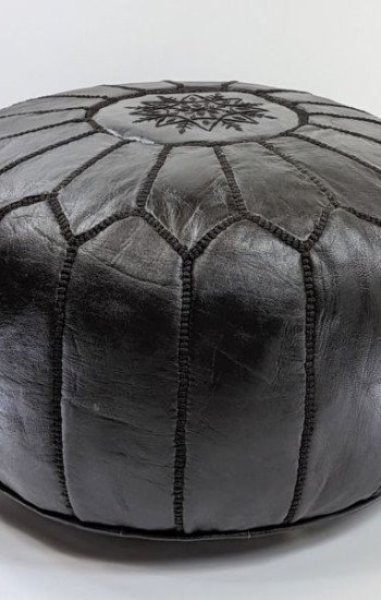 Sittpuff -Marockansk skinnpuff Svart