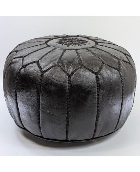 Sittpuff -Marockansk skinnpuff Svart