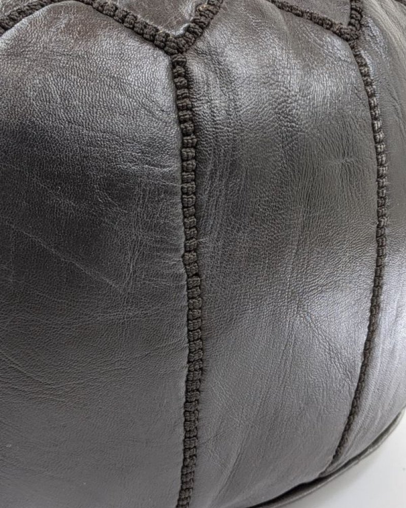 Sittpuff -Marockansk skinnpuff Svart