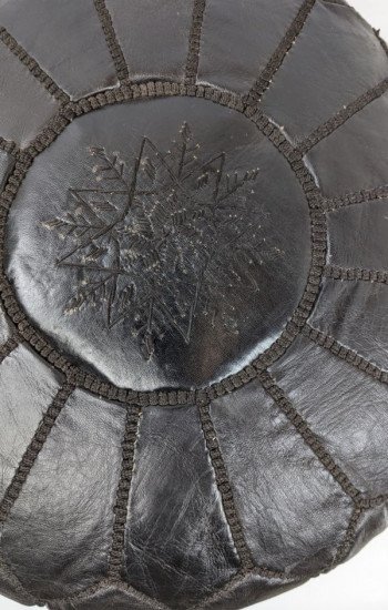 Sittpuff -Marockansk skinnpuff Svart Sittpuff -Marockansk skinnpuff Svart