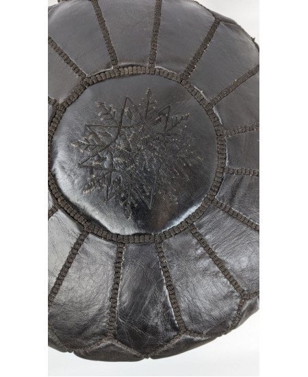 Sittpuff -Marockansk skinnpuff Svart