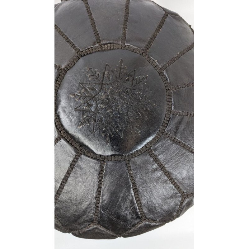 Sittpuff -Marockansk skinnpuff Svart