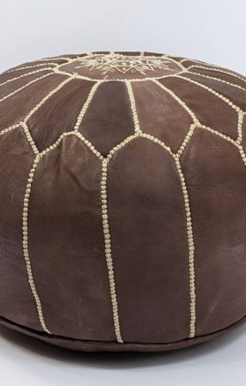 Sittpuff -Marockansk skinnpuff Brun Sittpuff -Marockansk skinnpuff Brun