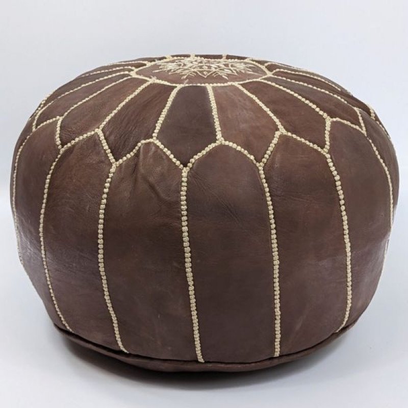 Sittpuff -Marockansk skinnpuff Brun Sittpuff -Marockansk skinnpuff Brun
