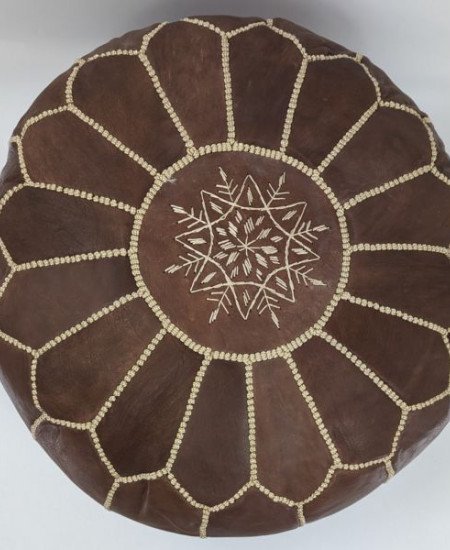 Sittpuff -Marockansk skinnpuff Brun